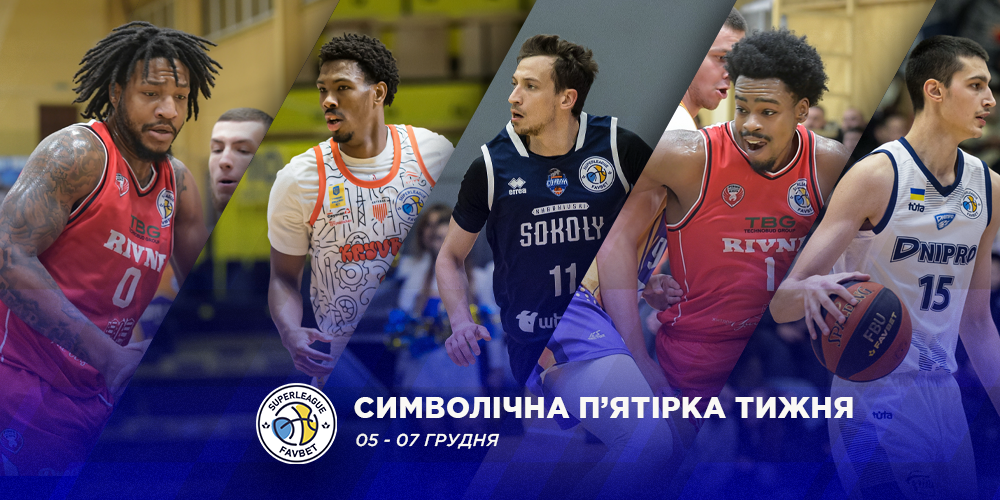 Визначено символічну пʼятірку та MVP сьомого туру Суперліги Favbet 